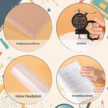 Obaly na knihy, průhledný obal na knihu B5, 10 kusů
