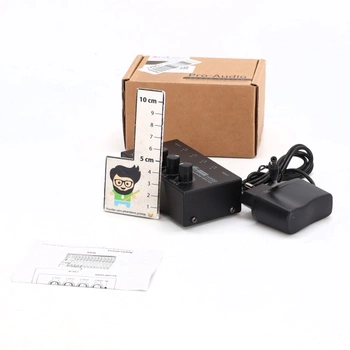 SinLoon HA400 4kanálový stereo sluchátkový zesilovač, kovový mini audio rozbočovač s nezávislým