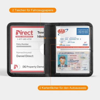 Držiak do auta CoBak na technický preukaz vozidla a poistenie, čierny