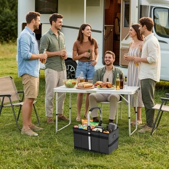 Skládací nákupní košík ALLCAMP 27L černý (43,5 x 25 x 24,5 cm) Black-1