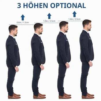 Vložky do topánok Aomig zo sieťoviny pre zvýšenie výšky, 2 páry, priedušné vložky do pätovej ostrohy,