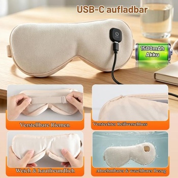 Vyhrievaná očná maska, 1500 mAh, pre suché oči