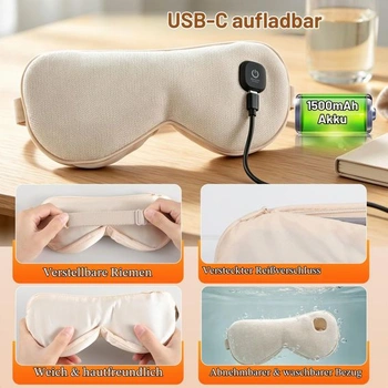 Vyhřívaná oční maska, 1500 mAh, pro suché oči
