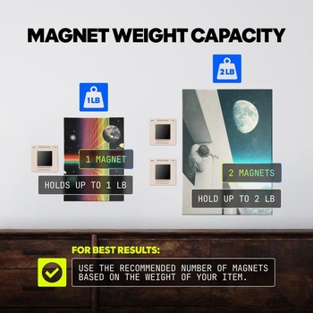 Magnetické desky Displate na kovové plakáty, samolepicí sada 3 kusů - Silné magnety k připevnění na