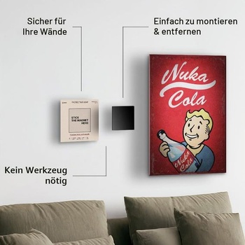 Magnetické desky Displate na kovové plakáty, samolepicí sada 3 kusů - Silné magnety k připevnění na