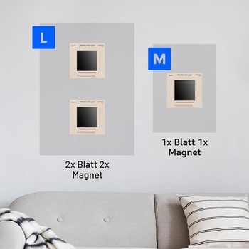 Magnetické desky Displate na kovové plakáty, samolepicí sada 3 kusů - Silné magnety k připevnění na