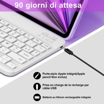 JADEMALL klávesnica pre iPad Air 11 M2/M3 2024/2025, púzdro s klávesnicou pre iPad Air 11 M2/M3,