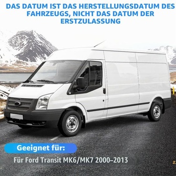 Náhradné sklo zrkadla Mingke pre Ford Transit MK6 MK7 2000-2013, vyhrievané sklo spätného zrkadla na