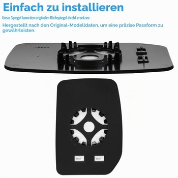 Náhradné sklo zrkadla Mingke pre Ford Transit MK6 MK7 2000-2013, vyhrievané sklo spätného zrkadla na