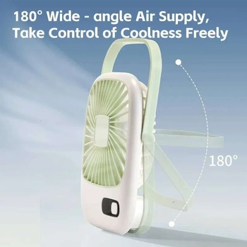 Dobíjecí stolní ventilátor, bílý