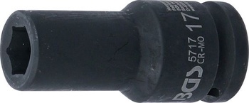 BGS 5717 | Hlboký šesťhranný rázový nástrčný kľúč | Veľkosť kľúča 17 mm: 17 mm