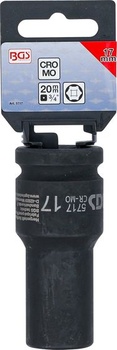BGS 5717 | Hlboký šesťhranný rázový nástrčný kľúč | Veľkosť kľúča 17 mm: 17 mm