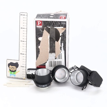 Paulmann EBL Set Gil Coin 3StepDim rd starr LED 3x 3er čierna matná/železná
