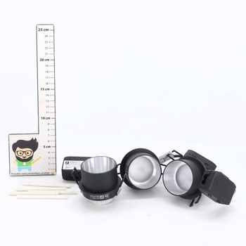 Paulmann EBL Set Gil Coin 3StepDim rd starr LED 3x 3er čierna matná/železná