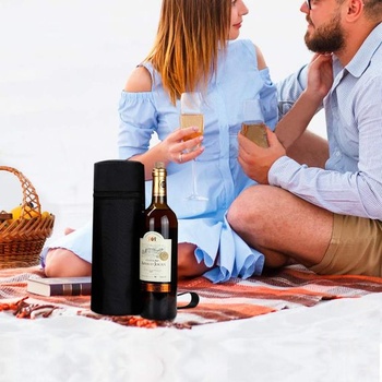 Chladiaca taška AOSBOS, skladací chladič na fľaše, chladiaci obal na fľaše vína a šampanského, šumivé