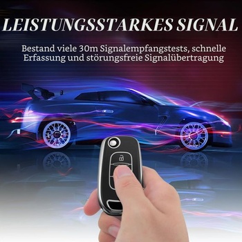 Pouzdro na klíče pro Renault Clio 5, Twingo 3, Megane 4, Trafic 3, bílo-zlaté, 3 tlačítka