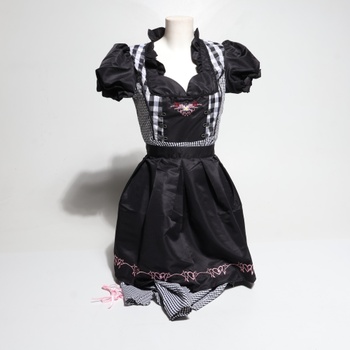 Dámsky kostým dirndl na Oktoberfest, kostým slúžky, kockovaný, na nemecký pivný festival, cosplay,