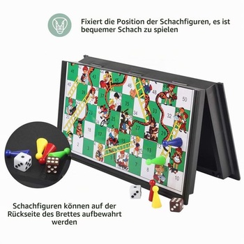 Hra Hadi a žebříky s magnetickými, skládacími malými žebříky