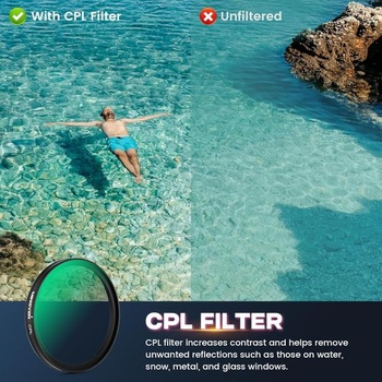 Sada ND filtrov MINGVEN Osmo Action 6 so silikónovým puzdrom na objektív, pripojiteľnými CPL a ND
