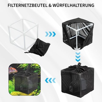Filtračný box do jazierka, filtračné vrecko, sieťované filtračné vrecko, sieťované vrecko, bariérový