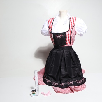 Dámsky kostým dirndl na Oktoberfest, kostým slúžky, kostým nemeckého pivného festivalu, bavorské