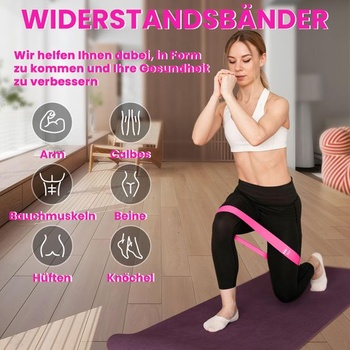 Fitness gumy, odporové gumy, 5 farieb v závislosti od úrovne odporu, ružové