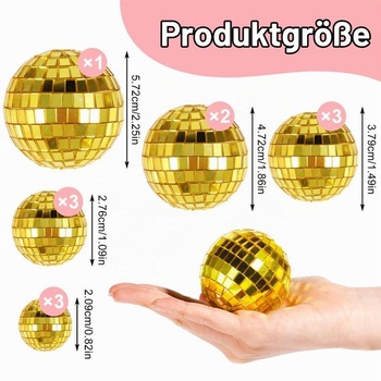 12 ozdôb na torty s disco guľou, mini dekorácie na torty s disco guľou, malé dekorácie na torty,