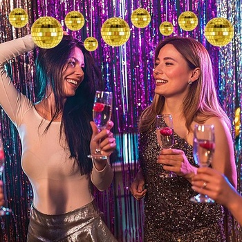 12 ozdôb na torty s disco guľou, mini dekorácie na torty s disco guľou, malé dekorácie na torty,