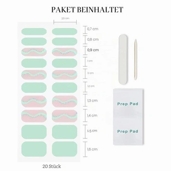 JMEOWIO Line Nail Fólie UV vytvrzující gelové nehty Samolepky na nehty
