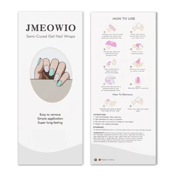 JMEOWIO Line Nail Fólie UV vytvrzující gelové nehty Samolepky na nehty