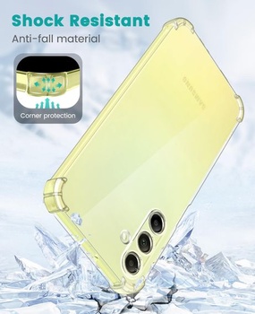 Púzdro na telefón SineOrdo kompatibilné s Samsung Galaxy A15 5G/4G, priehľadné púzdro s rohmi