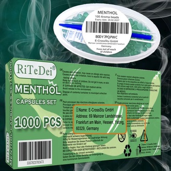 Súprava 1000 prémiových mentolových guličiek | Mentolové filtre do cigariet svojpomocne | Aromatové kapsule