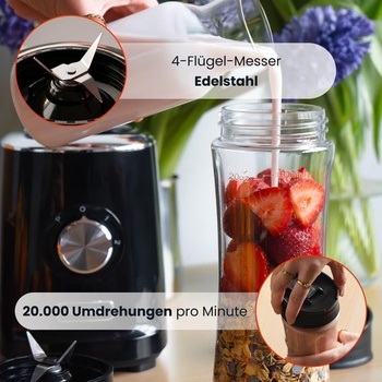 BlendBoost Smoothie Maker, mixér 500 W s fľašou s objemom 600 ml (600,0 mililitrov)