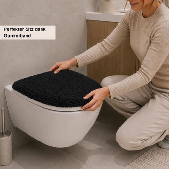 Poťah na toaletné sedátko Brandsseller 38x48 cm s výrezom, vyrobený z mäkkej mikrovláknovej tkaniny,