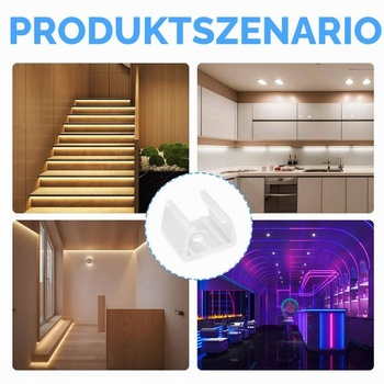 50 montážnych spôn pre LED pásky, vodotesné spony pre LED pásky