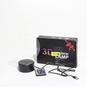3D hádzanárska lampa s USB napájaním, 7/16 farieb, diaľkové ovládanie, dotykový nočný stolík, nočný