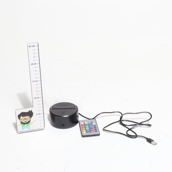 3D hádzanárska lampa s USB napájaním, 7/16 farieb, diaľkové ovládanie, dotykový nočný stolík, nočný