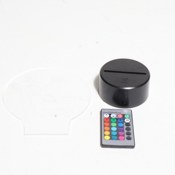 3D hádzanárska lampa s USB napájaním, 7/16 farieb, diaľkové ovládanie, dotykový nočný stolík, nočný