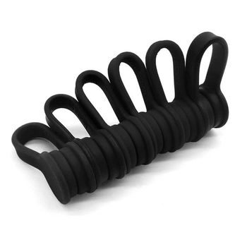 Balení 6 magnetických stahovacích pásek na kabely, černé,…