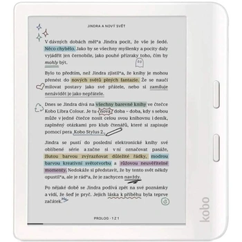 Čítačka e-kníh Kobo Libra Colour (N428-KU-WH-K-CK) biela, vystavené na predajni