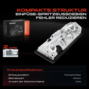 Mikrospínač tlačítka kliky zavazadlového prostoru Frankberg, 2pinový 3026793550