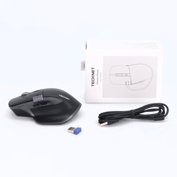 Bezdrôtová myš TECKNET Bluetooth (BT 5.0/5.0+2.4G), bočné rolovacie koliesko, super rýchle rolovanie,