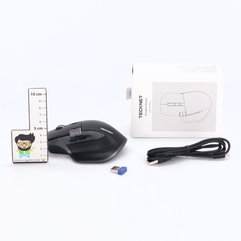 Bezdrôtová myš TECKNET Bluetooth (BT 5.0/5.0+2.4G), bočné rolovacie koliesko, super rýchle rolovanie,