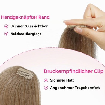 REECHO Clip-in vlasové prodlužování pro objem, sada 2 kusů, 30cm silné vlasové prodlužování pro