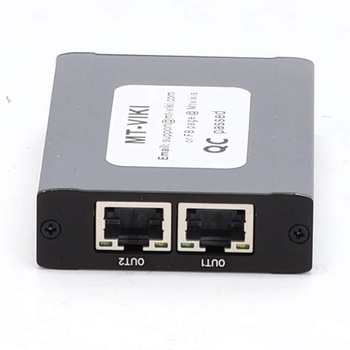 MT-VIKI PoE LAN rozbočovač 2 porty 1000Mbps Gigabit Dual RJ45 rozbočovač pro Cat5e/6/7/8 kabel pro
