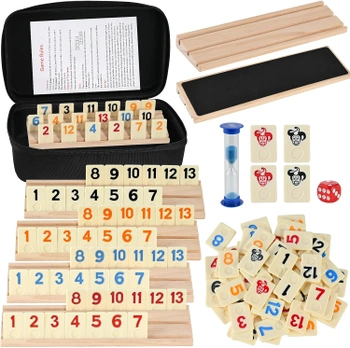 Dosková hra Wooderma Rummy Holz Spiel