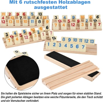 Desková hra Wooderma Rummy Holz Spiel