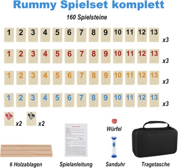 Dosková hra Wooderma Rummy Holz Spiel