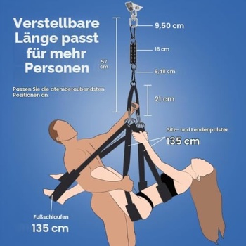 Erotická houpačka ErosMaster, černá