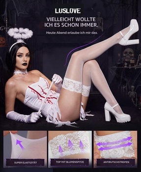 Dámske sexy sťahovacie pančuchy - 40 DEN krajkové sťahovacie pančuchy s protišmykovým silikónom,